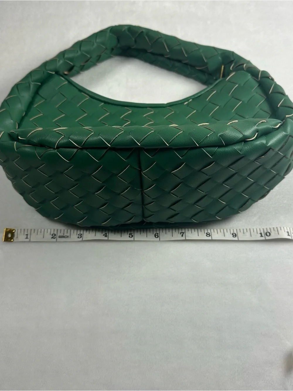 Green Woven Hobo Shoulder Bag